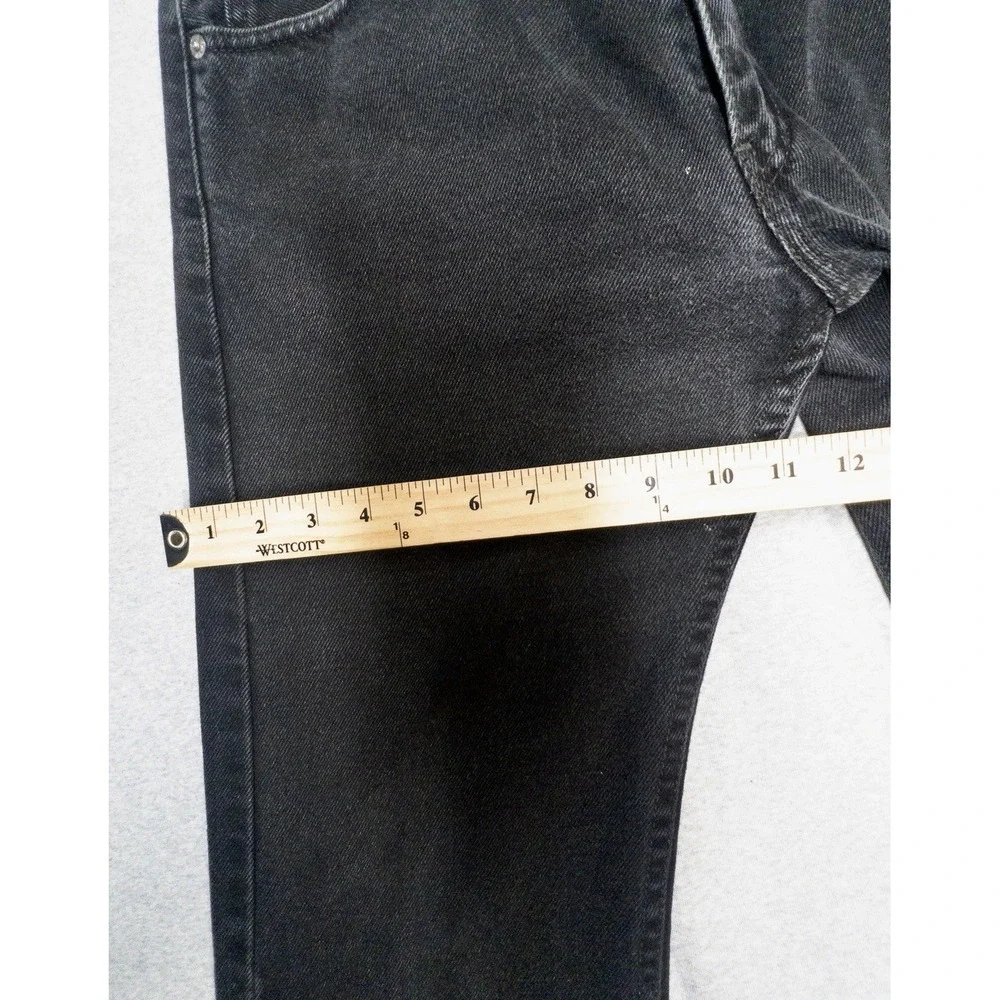 Levis 505 Jeans Mens 32x32 Black Regular Fit Straight Leg Zip Fly Cotton Denim‎